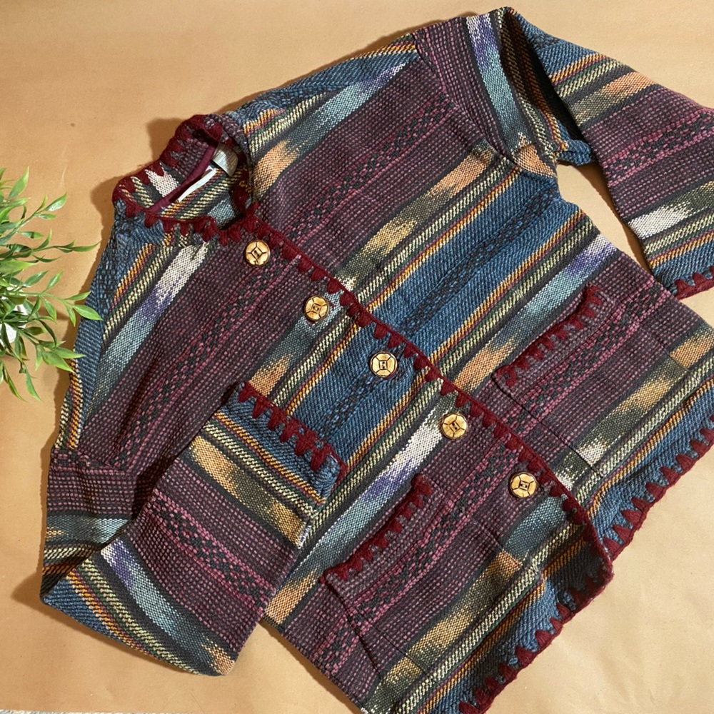 Vintage Knit Patterned Jacket